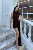 Beta Kuyruk Detay Mini Elbise 5073
