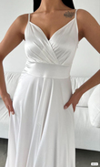 Bilica İp Askı Saten Abiye 582151 BEYAZ