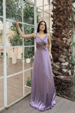 Bilica İp Askı Saten Abiye 582151 LİLA