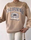 California Baskı Garnili Sweat-4064