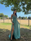 Casey Fırfır Detay Abiye 9318 MİNT YEŞİLİ