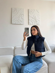 Çift Taraflı Şişme Yelek 9074 LACİVERT