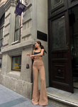 Çift Tokalı Pantolon 22338 VİZON
