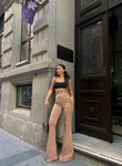 Çift Tokalı Pantolon 22338 VİZON