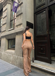 Çift Tokalı Pantolon 22338 VİZON
