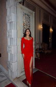 Davina Yırtmaç Detaylı Abiye 583035 KIRMIZI