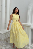 Deniz Poplin Kumaş Kolsuz Midi Elbise 8456