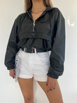 Deri Kapüşonlu Sweat 0392