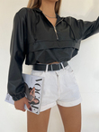 Deri Kapüşonlu Sweat 0392
