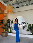 Dimitri Drapeli Straplez Sandy Abiye 582706 SAKS MAVİSİ