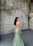 Diva Kuyruklu Yırtmaçlı Abiye 582475 MİNT YEŞİLİ 