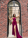 Diva Kuyruklu Yırtmaçlı Abiye 582475 MÜRDÜM