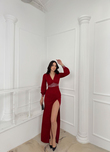 Eledora Işıltılı Abiye 583097 BORDO