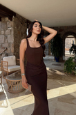 Elinda Askılı Sırt Bağcık Detay Midi Elbise 221813