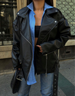 Ellie Oversize Biker Ceket 5746 SİYAH