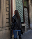 Ellie Oversize Biker Ceket 5746 SİYAH
