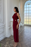 Esla Toka Detay Midi Elbise 5053
