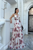 Feza Desenli Askı Detay Abiye 1093