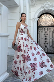 Feza Desenli Askı Detay Abiye 1093