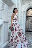 Feza Desenli Askı Detay Abiye 1093