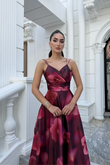 Feza Desenli Askı Detay Abiye 1093