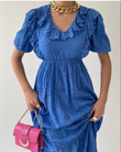 Fistolu Maxi Elbise 6501