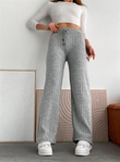 Fitilli Triko Pantolon GRİ