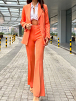 Gelgi Atlas Blazer Ceket Takım 23K98302 TURUNCU