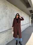 Geniş Yaka Oversize Trençkot 50065 ACI KAHVE