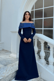 Göğüs Taş İşleme Madonna Yaka Abiye 1149
