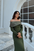Göğüs Taş İşleme Madonna Yaka Abiye 1149