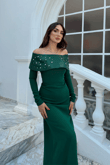 Göğüs Taş İşleme Madonna Yaka Abiye 1149