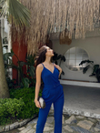 Grace Askılı Kemerli Tulum 582203 SAKS MAVİSİ