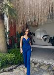 Grace Askılı Kemerli Tulum 582203 SAKS MAVİSİ
