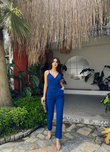 Grace Askılı Kemerli Tulum 582203 SAKS MAVİSİ