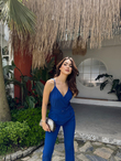 Grace Askılı Kemerli Tulum 582203 SAKS MAVİSİ