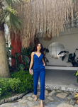 Grace Askılı Kemerli Tulum 582203 SAKS MAVİSİ