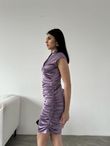 Grant Drapeli Saten Elbise 582852 LİLA