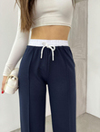Harrison Bel Lastik Detay Pantolon  6823 LACİVERT