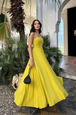Hazal Straplez Toka Detay Abiye 9313 YAĞ YEŞİLİ