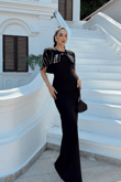 Helin Pelerin Detay Straplez Abiye 1204