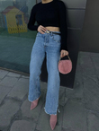 Hilly Fitilli Triko Crop 56687 SİYAH