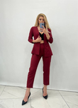 İkili Ceket Pantolon Takım BORDO