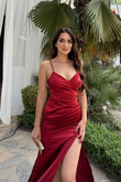 İp Askı Saten V Yaka Abiye 0101