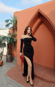 İzora Straplez Taş Detay Tasarım Abiye 583054 SİYAH