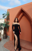 İzora Straplez Taş Detay Tasarım Abiye 583054 SİYAH