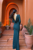 Kayla Omuz Vatkalı Tasarım Abiye 583073 ZÜMRÜT
