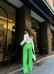 Keten İspanyol Pantolon 3013 YEŞİL