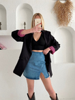 Kol Astar Detay Blazer Ceket SİYAH
