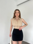 Kolsuz Koton Gömlek 10396 TAŞ RENGİ